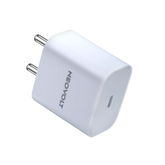 Neovolt 20W Type-C Fast Charging Wall Adapter, White