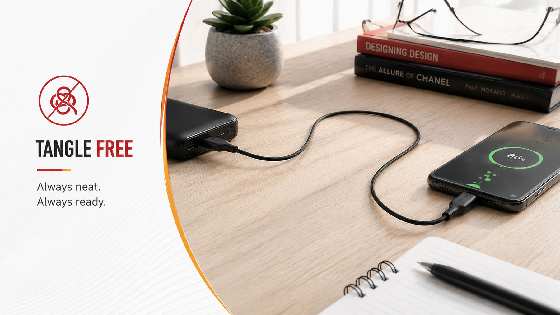 Neovolt USB A to Micro USB braided cable with 1.5m length