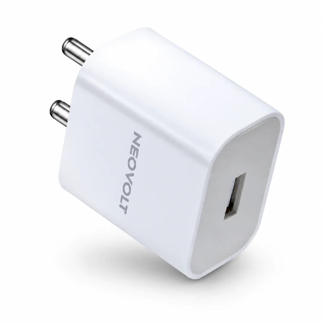 Neovolt 12W USB-A Wall Charger Adapter, White