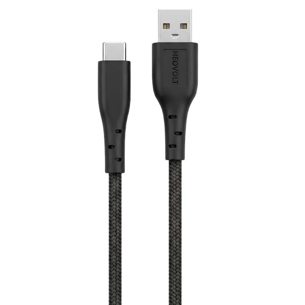 Neovolt USB A to Type C braided cable with 1.5m length