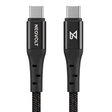 Neovolt Type C to Type C braided cable with 1.5m length