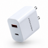 Neovolt 22.5W USB-A + Type-C Fast Charging Adapter, White
