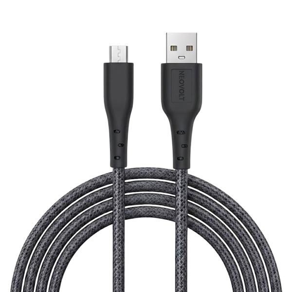 Neovolt USB A to Micro USB braided cable with 1.5m length