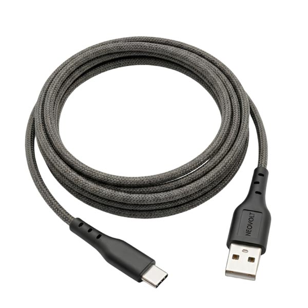 Neovolt USB A to Type C braided cable with 1.5m length