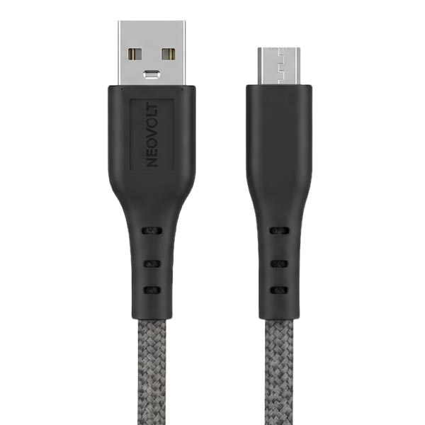 Neovolt USB A to Micro USB braided cable with 1.5m length