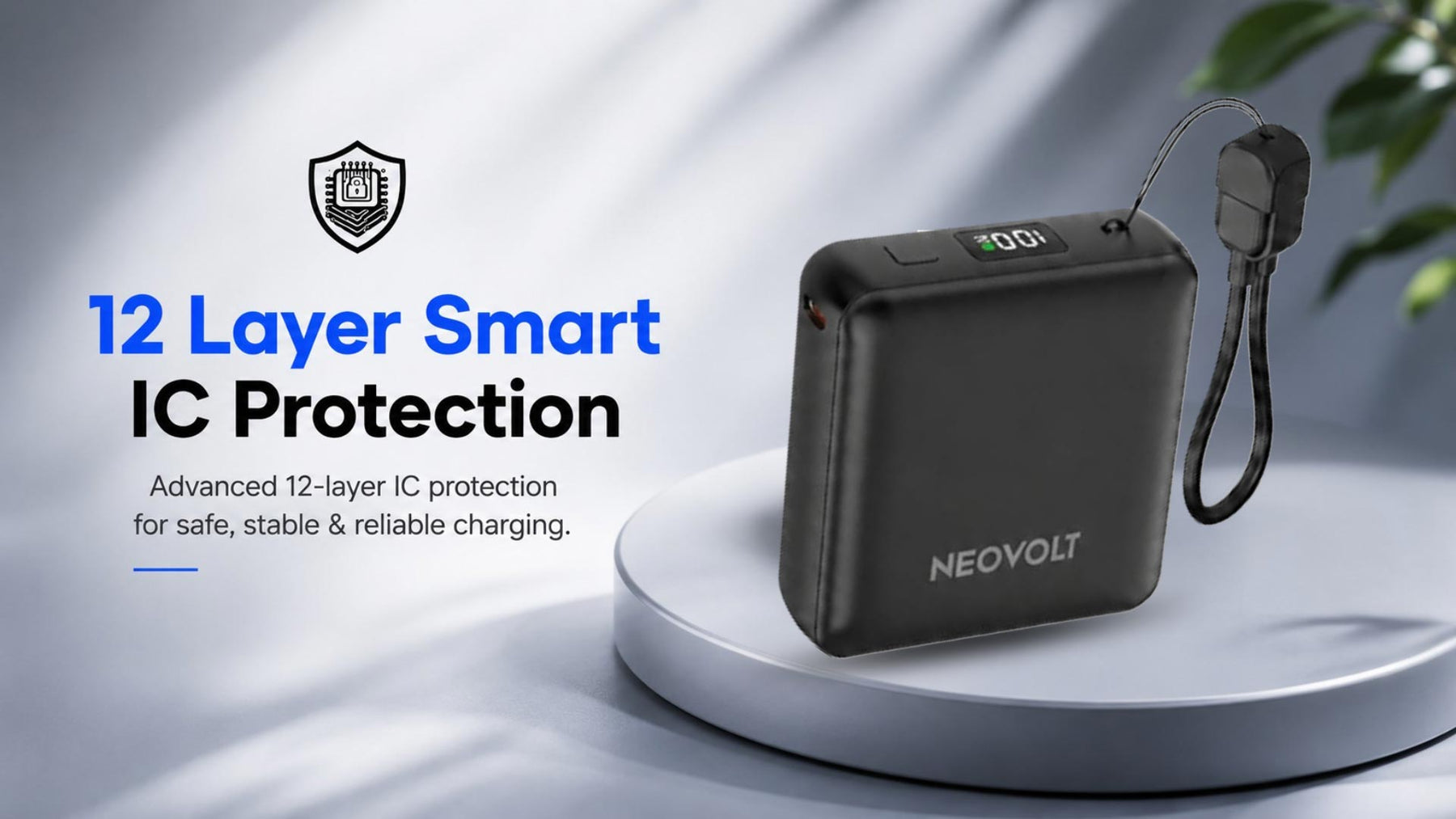 Neovolt 10000mAh Pocket Power Bank with 22.5W Fast Charging