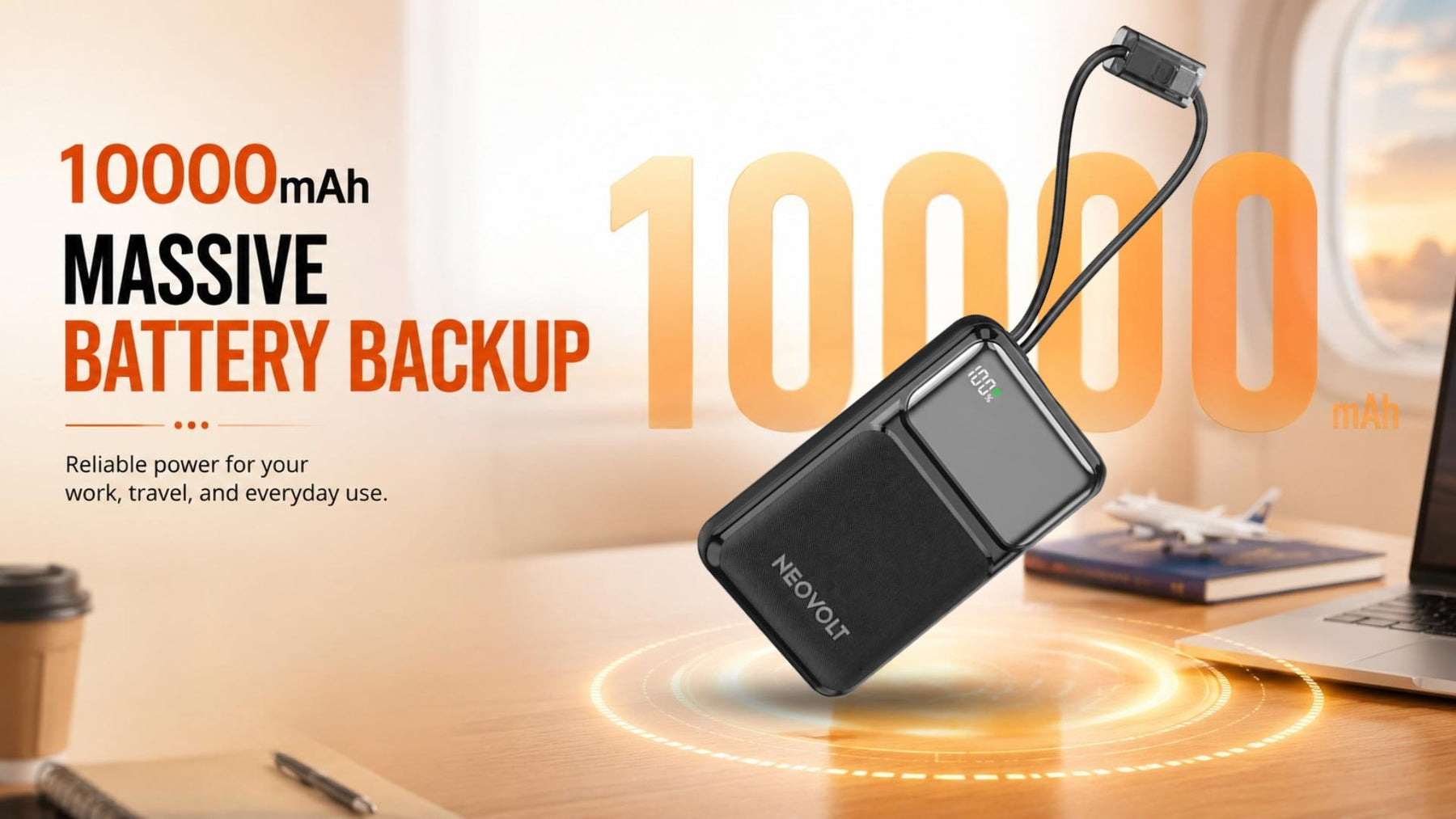 Neovolt 10000mAh 22.5W Compact Fast Charging Power Bank