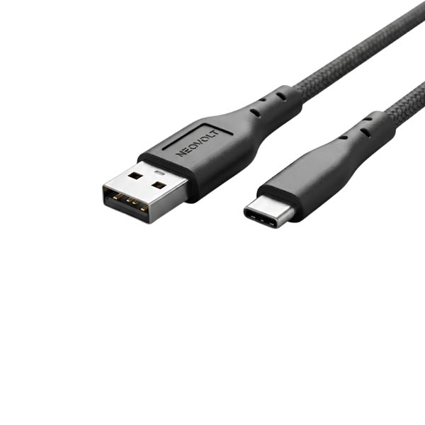 Neovolt USB A to Type C braided cable with 1.5m length