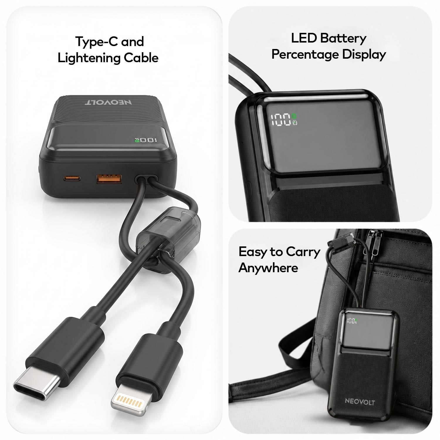 Neovolt 10000mAh 22.5W Compact Fast Charging Power Bank