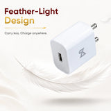 Neovolt 12W USB-A Wall Charger Adapter, White