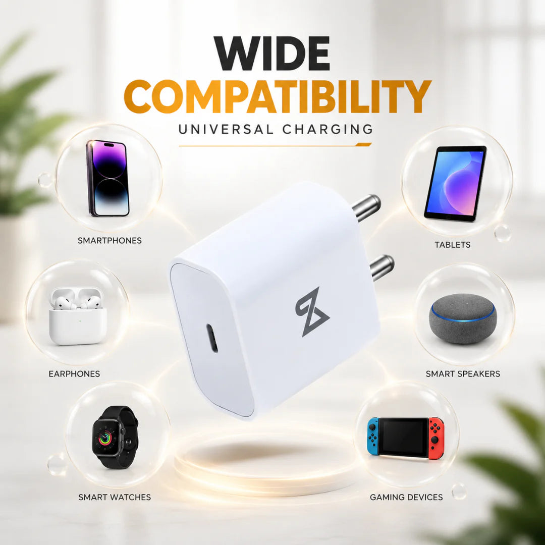 Neovolt 20W Type-C Fast Charging Wall Adapter, White