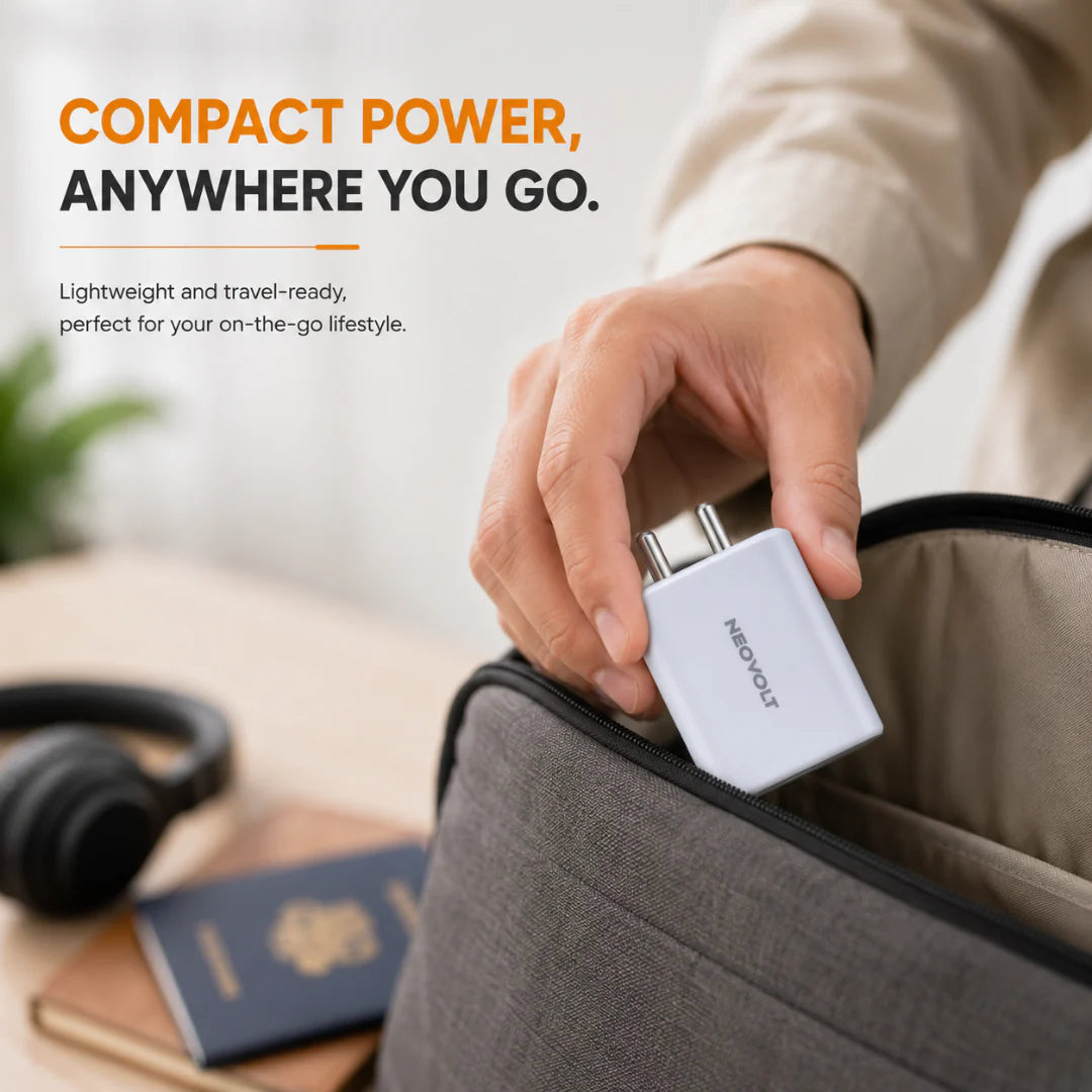 Neovolt 20W Type-C Fast Charging Wall Adapter, White
