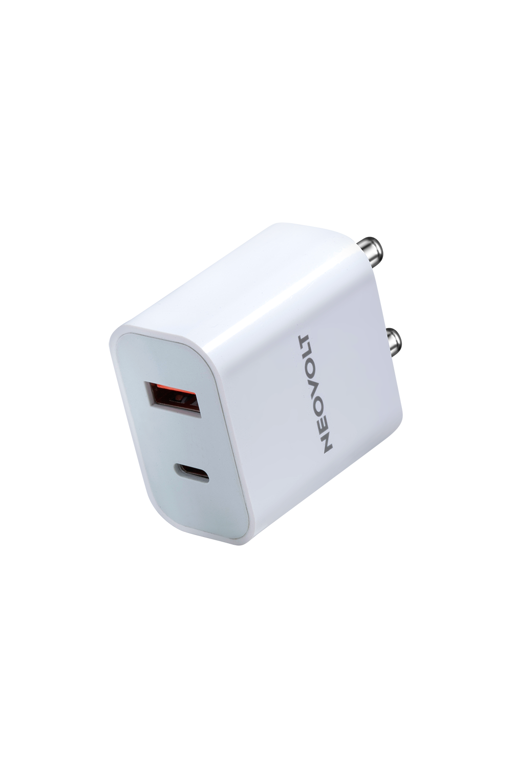 Neovolt 22.5W USB-A + Type-C Fast Charging Adapter, White