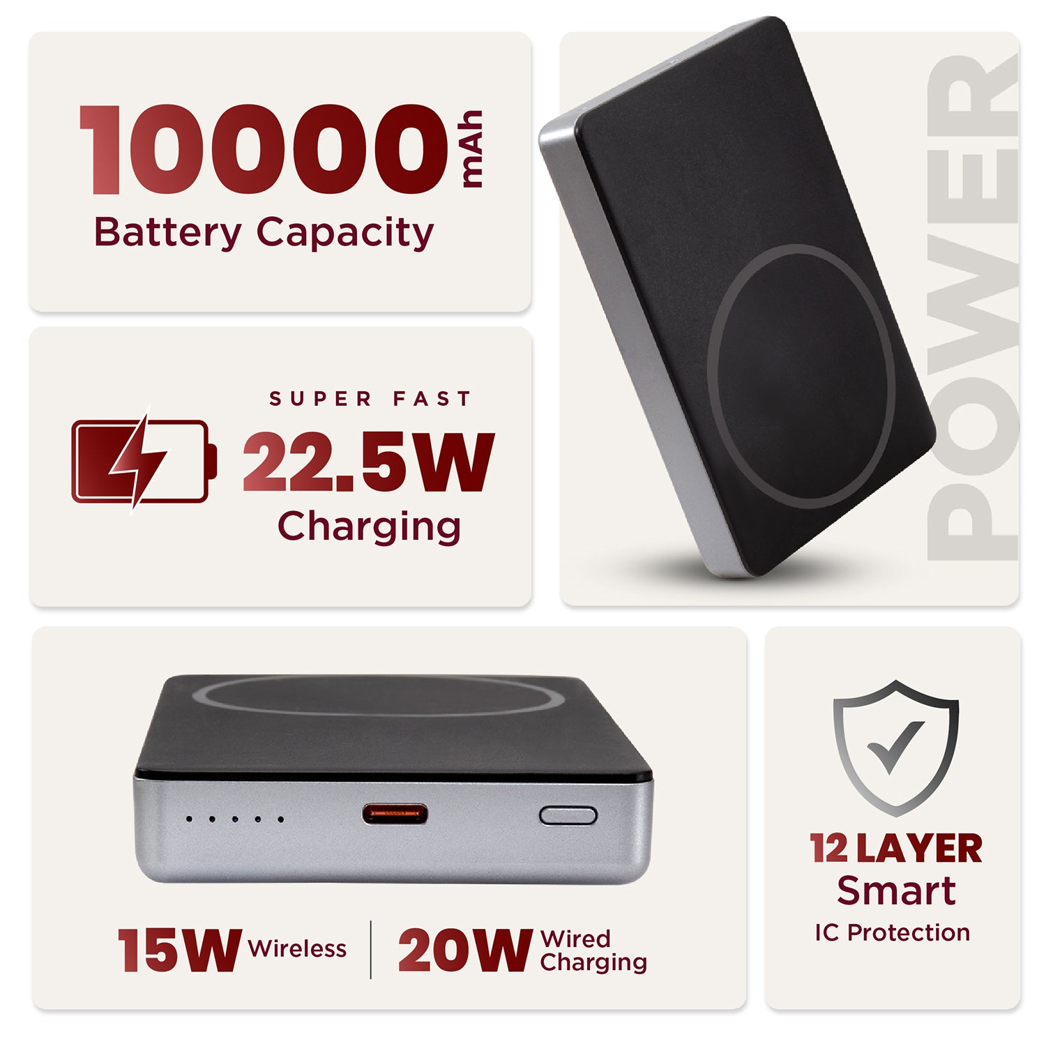 Neovolt 10000mAh 15W Wireless with Magsafe Power Bank