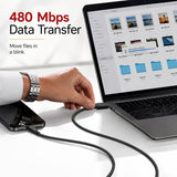 Neovolt USB A to Type C braided cable with 1.5m length