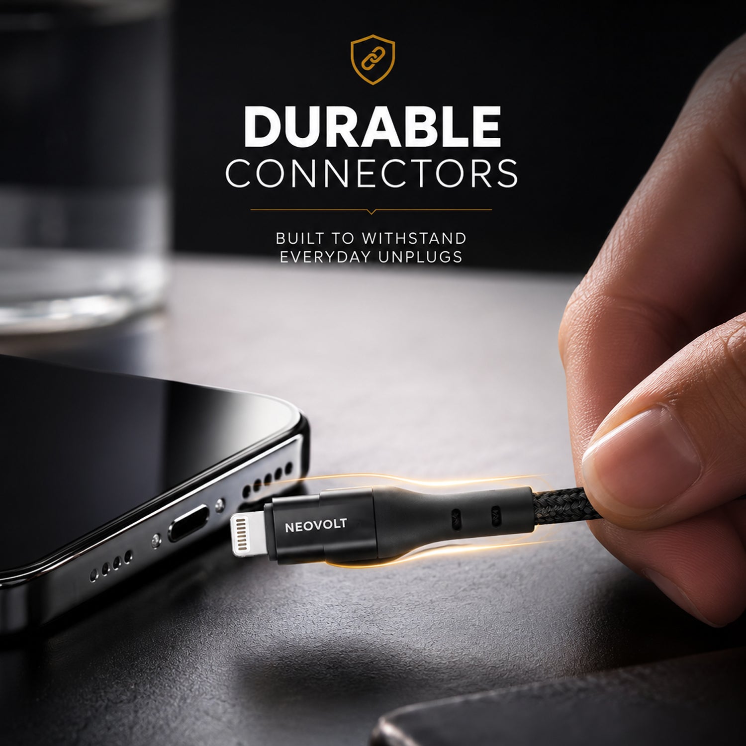 Neovolt Type C to Lightning braided cable with 1m length